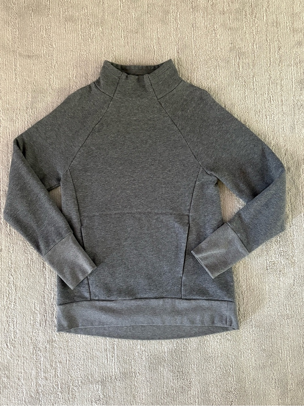 Fabletics Funnel Neck Tunic Sweatshirt Charcoal Grey Size S Athleisure Fall Cozy